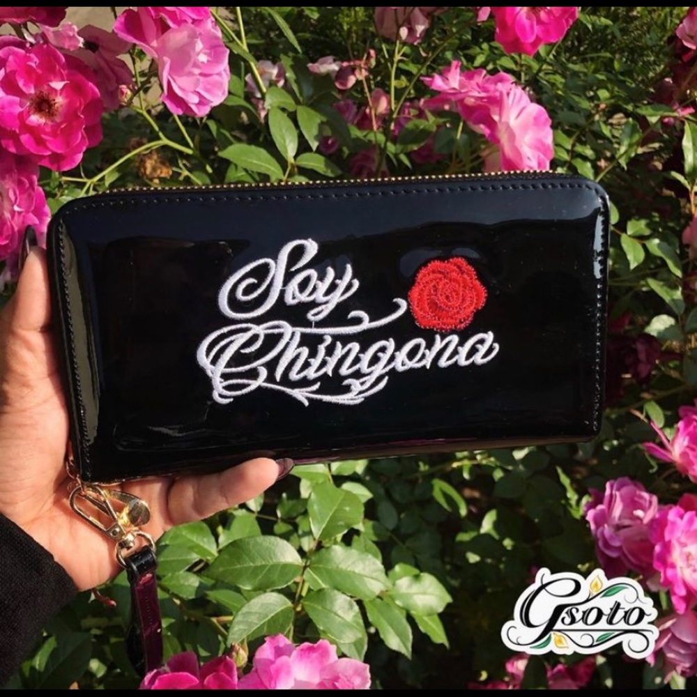 G.Soto “Soy Chingona” black patent wallet